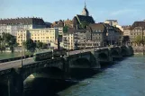 Postkort: Basel på Mittlere Rheinbrücke (1965)