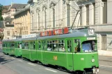 Postkort: Basel sporvognslinje 14 med ledvogn 610 på Steinenberg (1991)