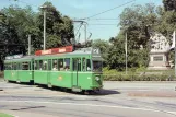 Postkort: Basel sporvognslinje 2 med motorvogn 414 på Centralbahnplatz (1988)