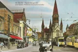 Postkort: Berlin sporvognslinje 58 med motorvogn 6154 på Hardenbergstraße (1939)