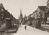Postkort: Berlin sporvognslinje 92 i krydset Tauentzienstraße/Nürnberger Straße (1930)