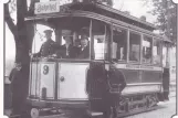 Postkort: Bielefeld motorvogn 9 nær Mitte (1900)