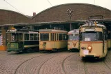 Postkort: Bremen motorvogn 49 "Grüne Minna" ved remisen Sebaldsbrück (1990)