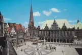 Postkort: Bremen på Marktplatz mit Rathaus und U.L.-Frauenkirche (1965)