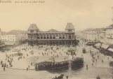 Postkort: Bruxelles på Place Rogier/Rogierplein (1900)