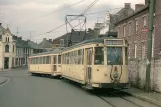 Postkort: Bruxelles sporvognslinje 30 med motorvogn 9052 ved Place Albert Prémier  Anderlues (1983)