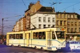 Postkort: Bruxelles sporvognslinje 35 med ledvogn 4043 ved Porte de Ninove / Ninoofsepoort (1965)