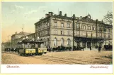 Postkort: Chemnitz motorvogn 14 nær Hauptbahnhof (1893)