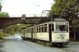 Postkort: Chemnitz sporvognslinje 3. 925mm med motorvogn 334 ved Rottluff (1979)