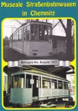 Postkort: Chemnitz sporvognslinje 3 med bivogn 566 ved Rottluff (1988)