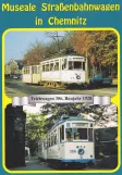 Postkort: Chemnitz sporvognslinje 3 med motorvogn 316 på Limbacher Straße (1988)
