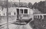 Postkort: Douglas, Isle of Man Manx Electric Railway med motorvogn 19 på Laxey Bridge (1956)