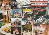 Postkort: Dresden motorvogn 296 i Museumsgastronomie Dresden 1900 (2007)