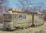 Postkort: Dresden slibevogn 3122 udenfor Remisen (1950-1955)