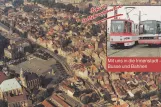 Postkort: Erfurt ledvogn 543 på Domplatz (1992)