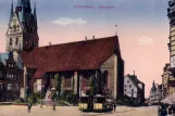 Postkort: Flensborg sporvognslinje 1 med motorvogn 8 ved Südermarkt (1907)