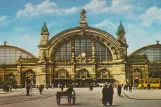 Postkort: Frankfurt am Main foran Hauptbahnhof (1915)