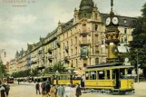 Postkort: Frankfurt am Main sporvognslinje 16 med motorvogn 166 på Kaiserstraße (1901)