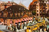 Postkort: Frankfurt am Main sporvognslinje 6 ved Hauptwache (1910)