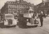 Postkort: Frankfurt am Main sporvognslinje 8 ved Hauptwache (1938)