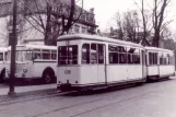 Postkort: Freiburg im Breisgau bivogn 138 på opstillingssporet ved Süd  Urachstraße (1952)
