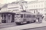 Postkort: Gent sporvognslinje 22 med motorvogn 37 ved Gent Sint-Pieters (1981)