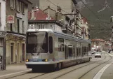 Postkort: Grenoble sporvognslinje A med lavgulvsledvogn 2016 foran Le Tram, Avenue Aristide Briand (1988)