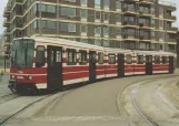 Postkort: Haag sporvognslinje 11 med ledvogn 6098 ved Scheveningen Haven  Strandweg (2003)