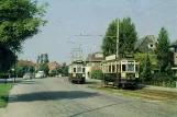 Postkort: Haarlem motorvogn A 325 på Toorenveltstraat, Oegstgeest (1960)