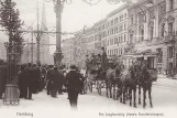 Postkort: Hamborg sporvognslinje 11 på Am Jungfernstieg (1895)