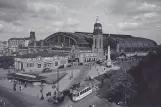 Postkort: Hamborg sporvognslinje 15 nær Hauptbahnhof (1920)