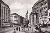 Postkort: Hamborg sporvognslinje 18  på Mönckebergstraße (1961)