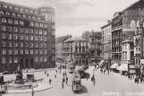 Postkort: Hamborg sporvognslinje 26 på Gäsemarkt (1920)