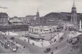Postkort: Hamborg sporvognslinje 6 ved Hauptbahnhof (1933)