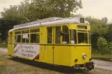 Postkort: Hannover Hohenfelser Wald med motorvogn 35 foran Straßenbahn-Museum (1996)