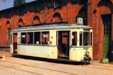 Postkort: Hannover motorvogn 257 på forpladsen Hannoversches Straßenbahn-Museum (2000)