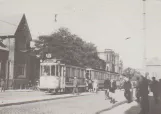 Postkort: Hannover sporvognslinje 11 med motorvogn 102 ved Hildesheim Hbf (1946)