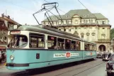 Postkort: Heidelberg ledvogn 207 på Marktplatz, Hauptstrasse (1960)