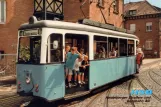 Postkort: Heidelberg museumsvogn 80 ved Betriebshof Bergheim (2002)
