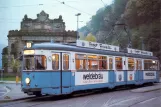 Postkort: Heidelberg sporvognslinje 5 med ledvogn 241 ved Karlstor (1973)