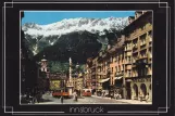 Postkort: Innsbruck sporvognslinje 3 på Maria-Theresien-Straße (1958)