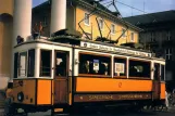 Postkort: Karlsruhe museumsvogn 14 på Marktplatz (1977)