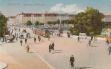 Postkort: København Elektriske Sporveje på Dronning Louises Bro (1898)