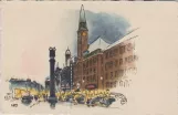 Postkort: København på Rådhuspladsen (1938)