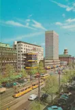 Postkort: København sporvognslinje 1 på Vesterbrogade (1962)