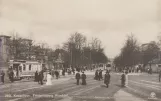 Postkort: København sporvognslinje 1 ved Frederiksberg Runddel (1902)