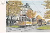 Postkort: København sporvognslinje 15 med motorvogn 911 på Sølvtorvet (1937)