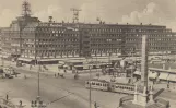 Postkort: København sporvognslinje 16 på Vesterport (1929)