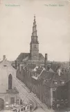 Postkort: København sporvognslinje 5 nær Vor Frelsers Kirke (1909)