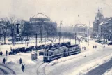 Postkort: København sporvognslinje 7 ved Kongens Nytorv (1915)